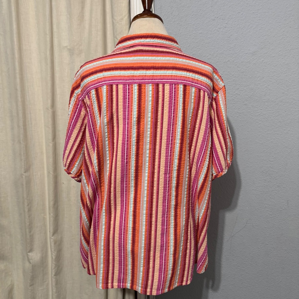 100% Cotton Basic Editions Button Up Shirt Size 3… - image 5